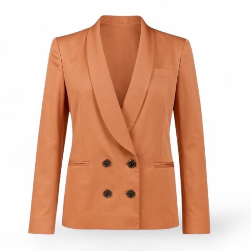 J. Crew Double Breasted Blazer in Warm Orange Size 4